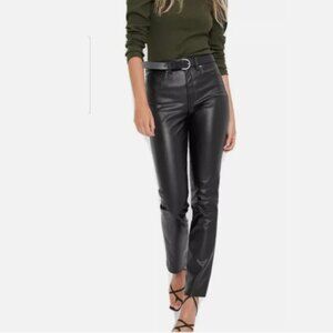 Gap Vintage Slim High Rise Faux Leather Pants Size 30/10R black